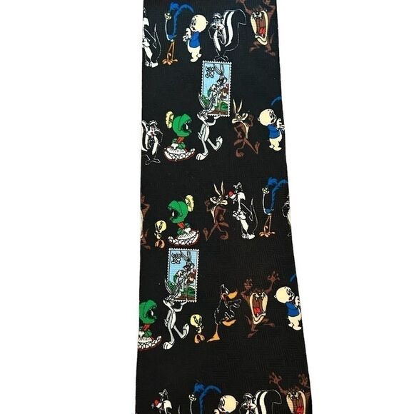 𝅺looney Tunes Stamp Collection Neck Tie - Picture 1 of 3
